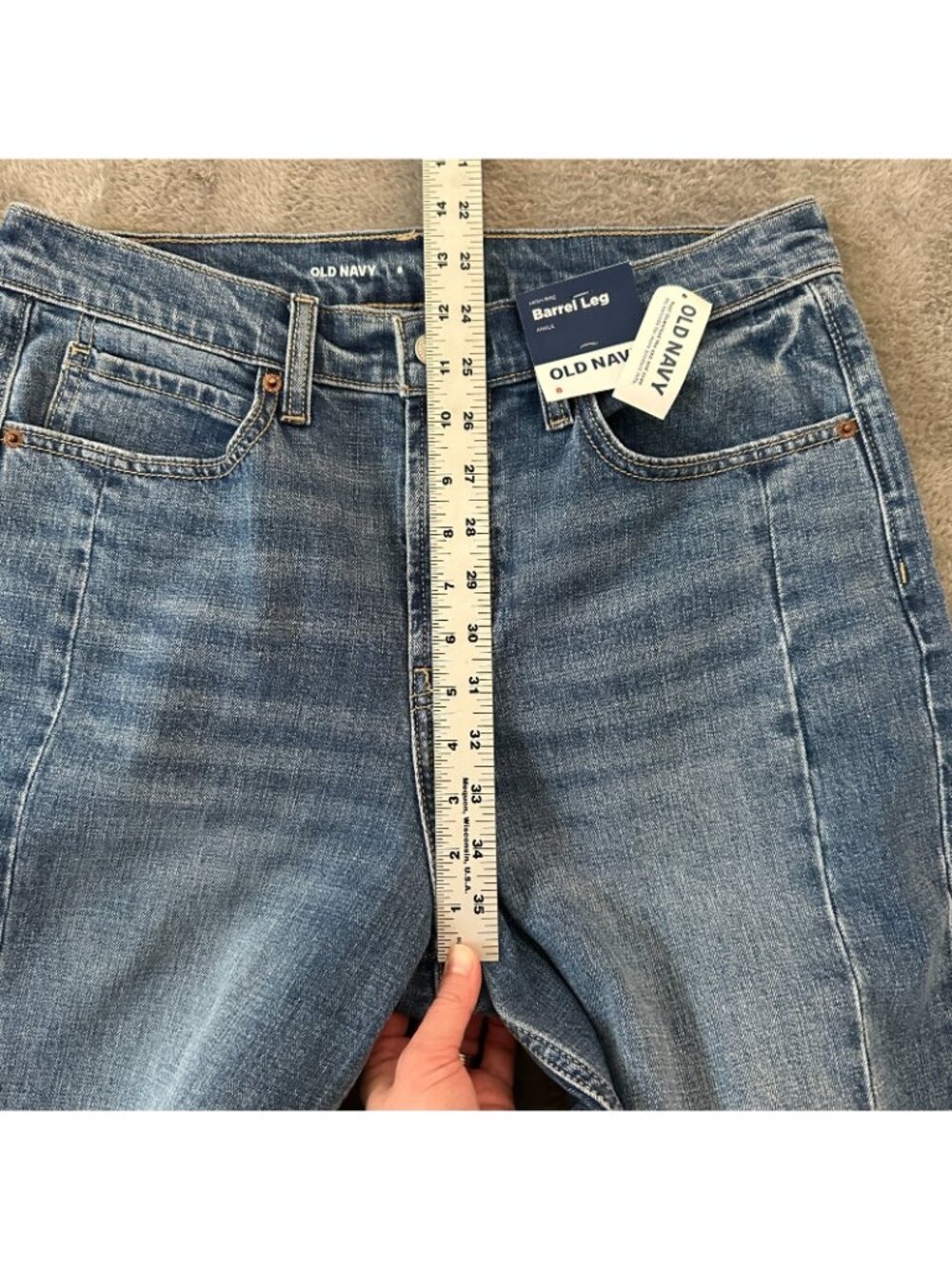 NWT Old Navy Barrel Leg Jeans Women's size 8 High Rise Baggy - Picture 7 of 9